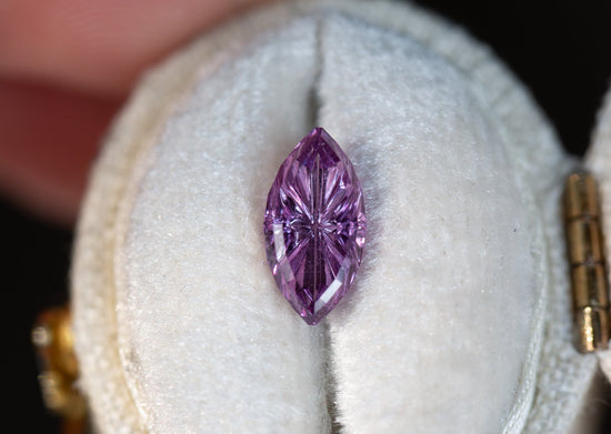 1.63ct marquise pink Starbrite sapphire cut by John Dyer