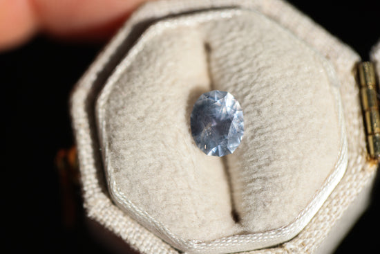 1.16ct oval grey silver sapphire