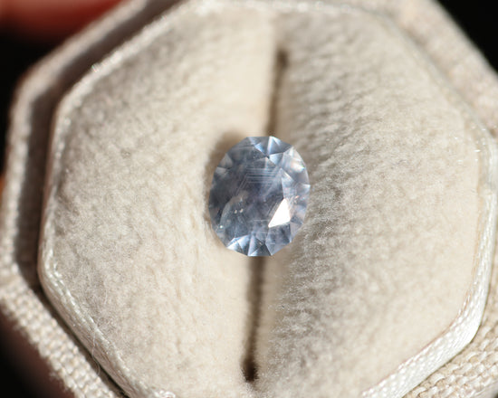 1.16ct oval grey silver sapphire