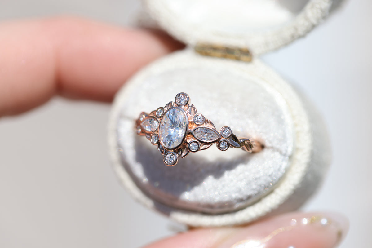 Bohemian vintage hot sale engagement rings