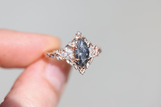 Briar rose starlight with marquise grey moissanite