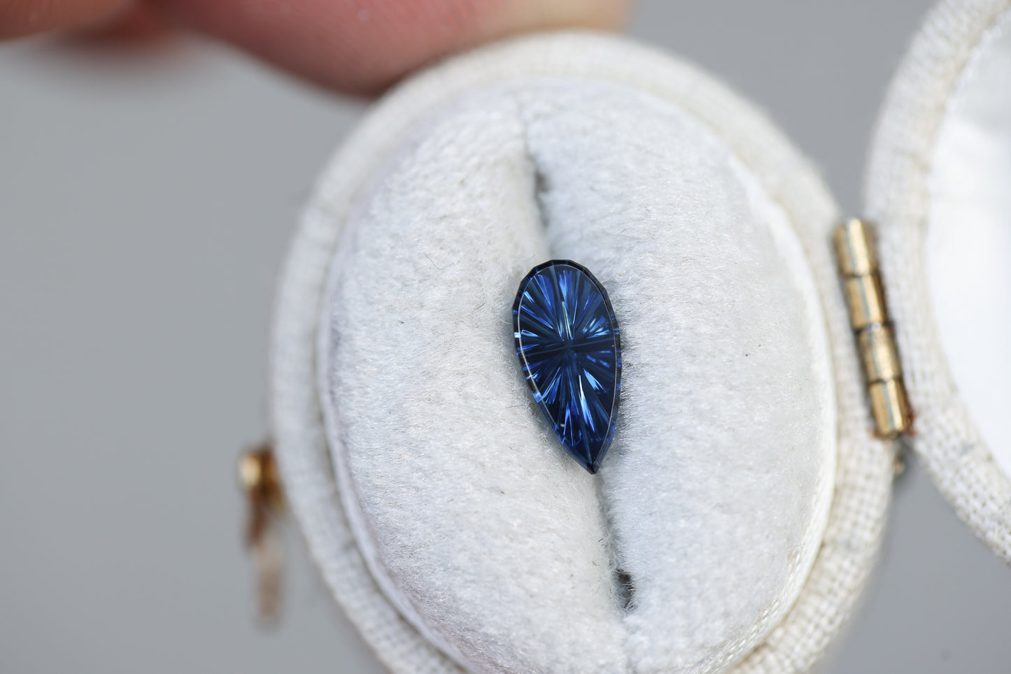 .78ct pear blue sapphire - Starbrite cut by John Dyer