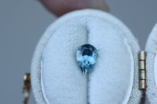 1.07ct pear blue sapphire