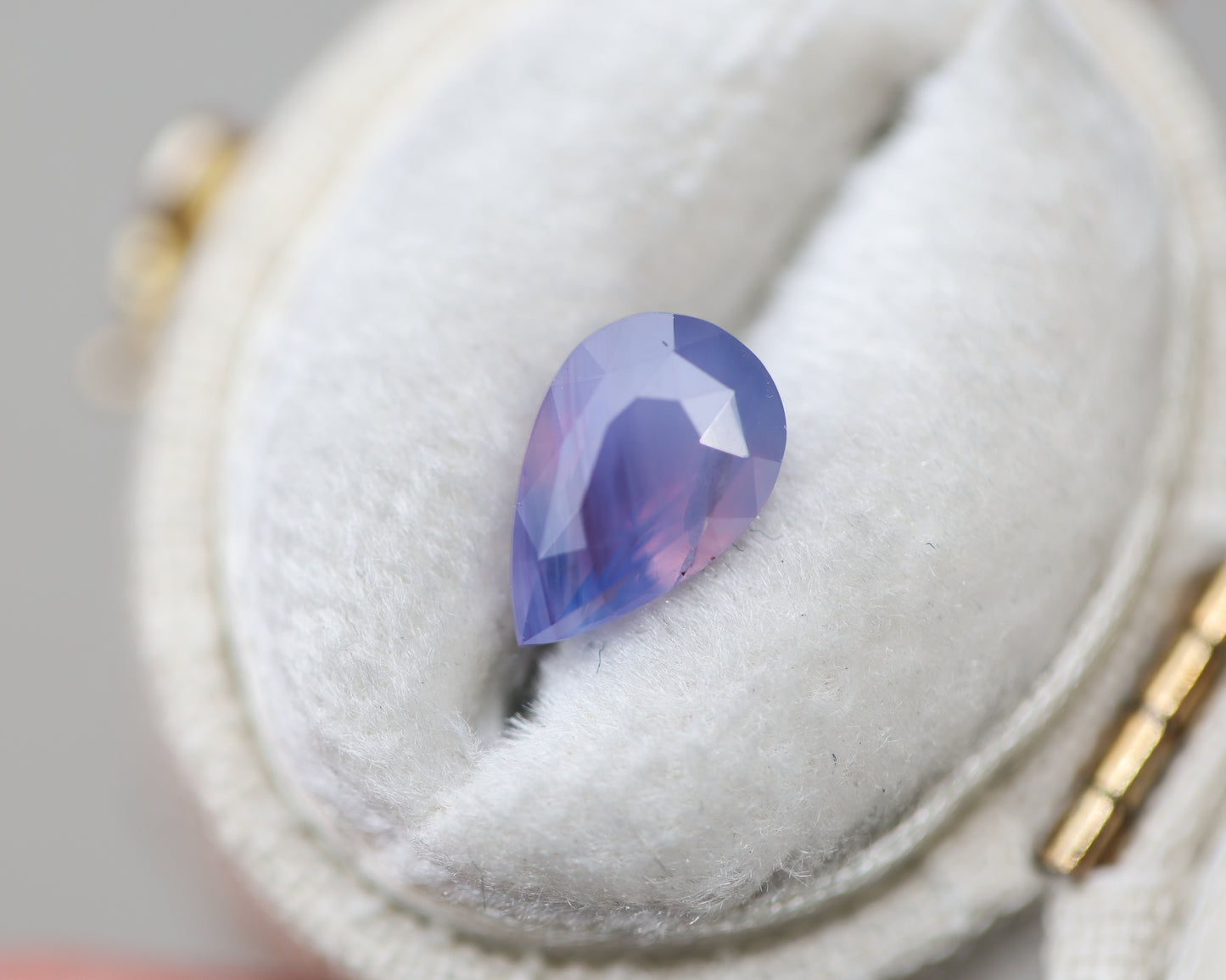 2ct pear opalescent purple pink sapphire