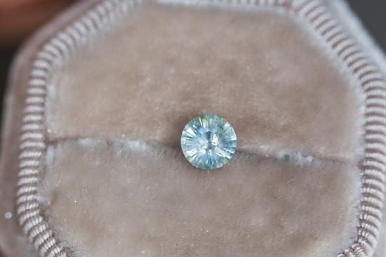 1ct Icy round opaque Montana sapphire