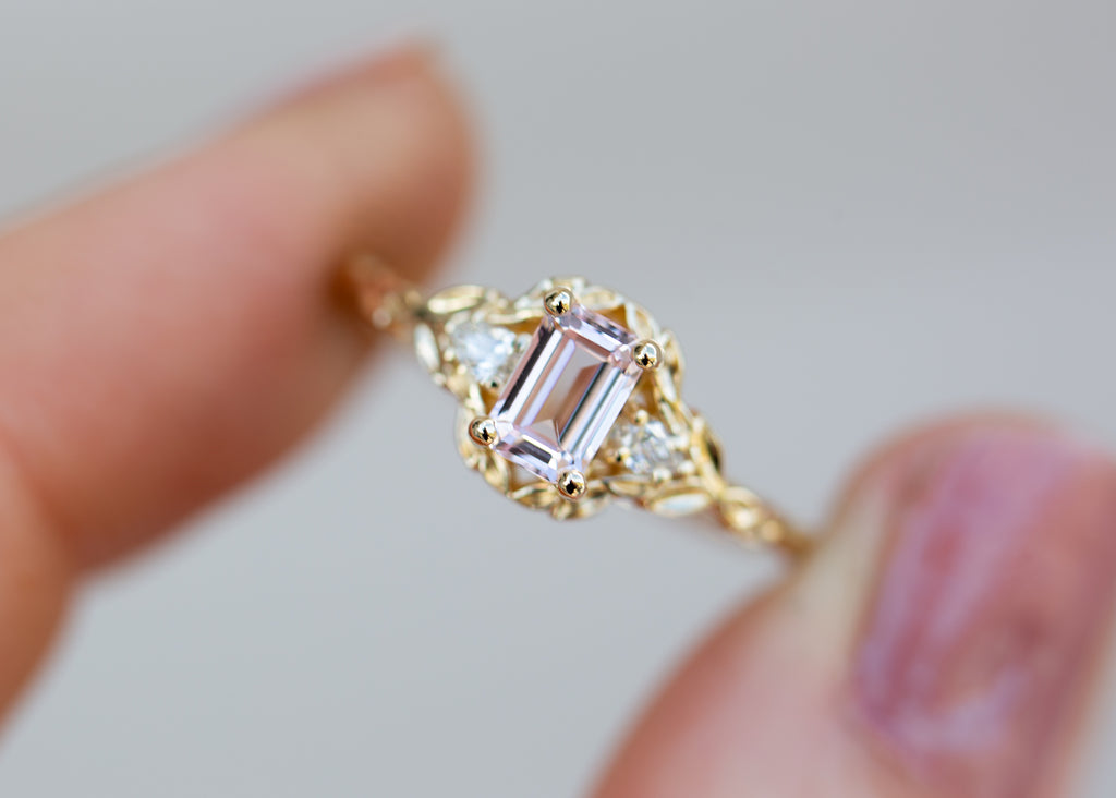Lab created stone rings