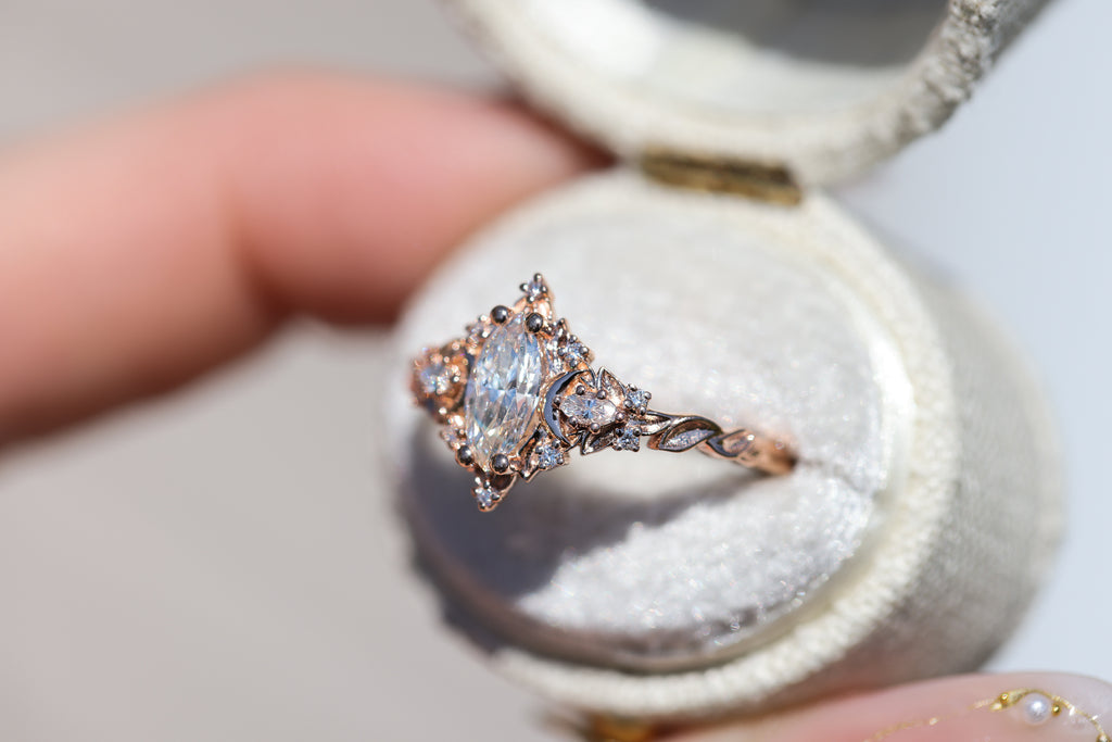 Moon inspired rings