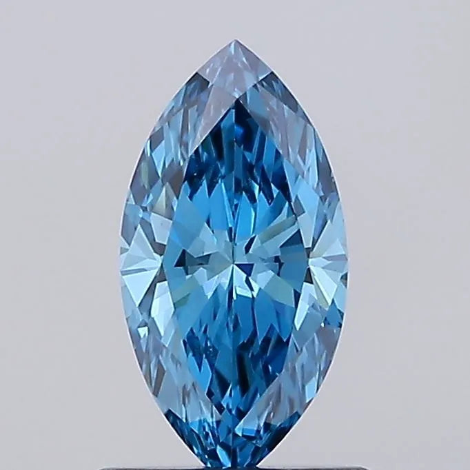 0.70ct Marquise Lab Grown Diamond (Colour Fancy Vivid Blue, Clarity VS1, IGI Certified)