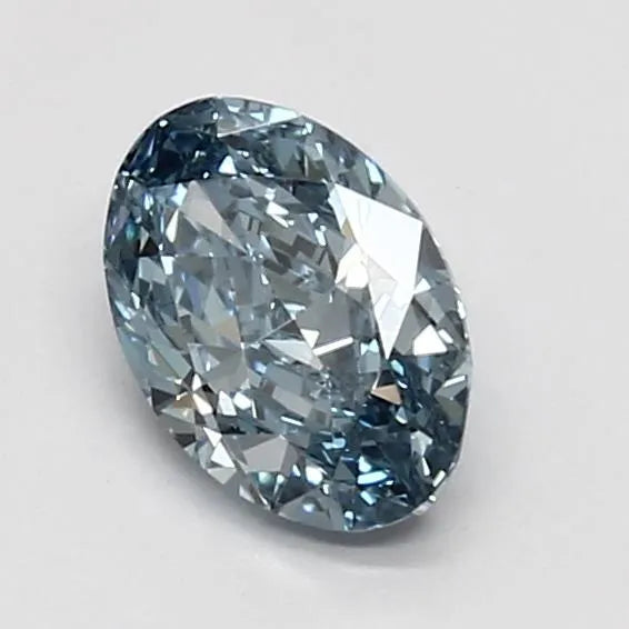 0.93ct Oval Lab Grown Diamond (Colour Fancy Vivid Blue, Clarity VS2, IGI Certified)