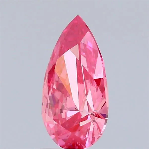 1.00ct Pear Lab Grown Diamond (Colour Fancy Vivid Pink, Clarity VS1, IGI Certified)