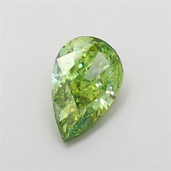 1.01ct Pear Lab Grown Diamond (Colour Fancy Vivid Green, Clarity VS1, IGI Certified)