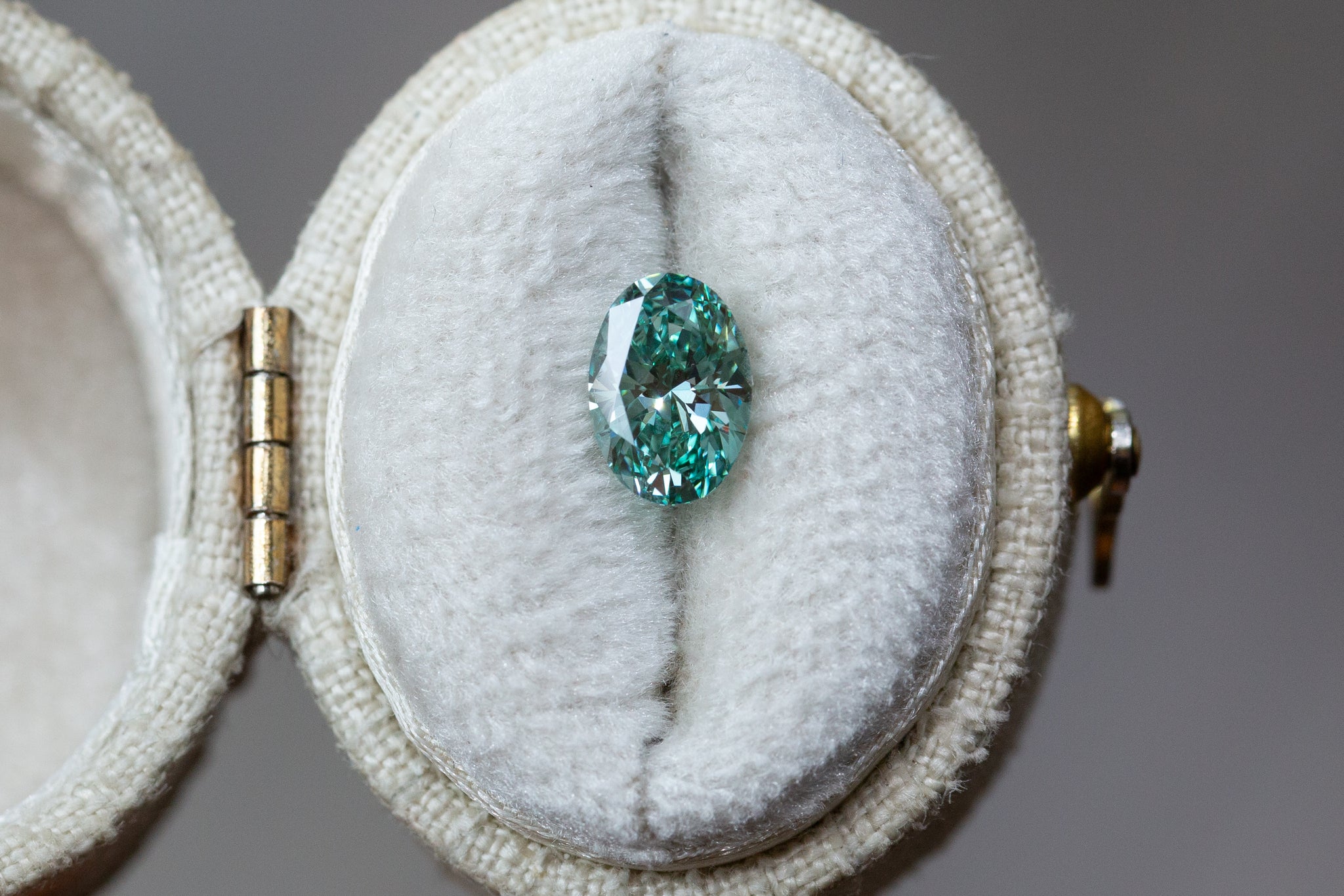 1.02ct Fancy Vivid Green Oval Lab Diamond, VS1 – Oore Jewelry