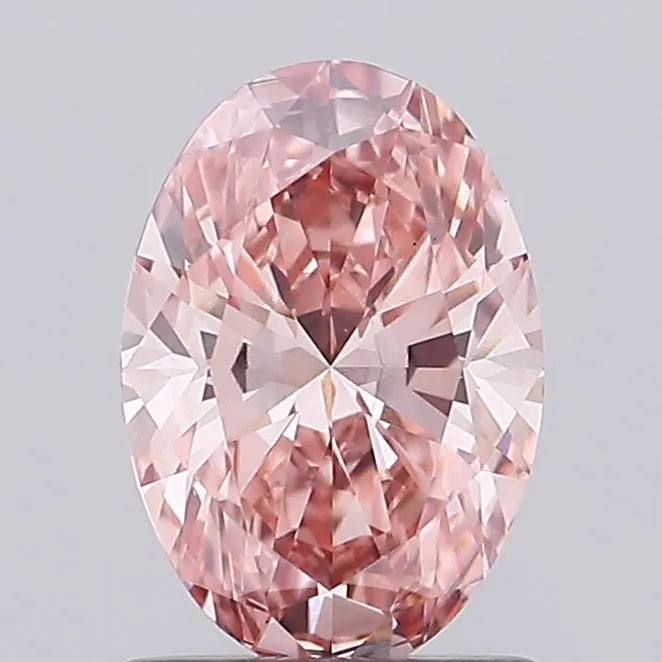 1.08ct Oval Lab Grown Diamond (Colour Fancy Intense Pink, Clarity VS2, IGI Certified)