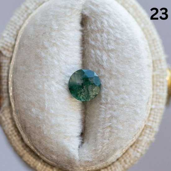 RESTOCKED! Briar rose three stone with moss agate