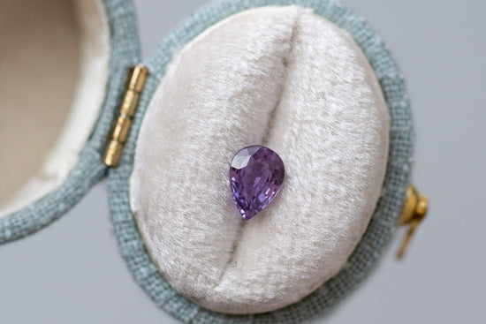 0.91ct Pear Purple Sapphire