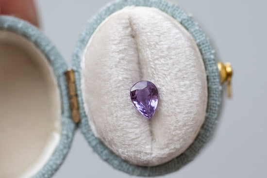 0.91ct Pear Purple Sapphire