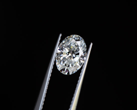 1.35ct oval lab diamond, F/VS2