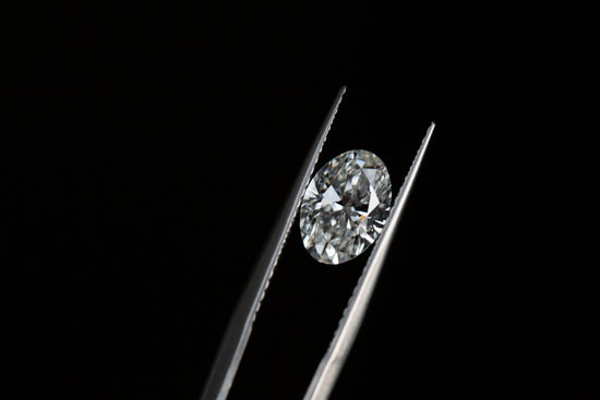 1.25ct oval lab diamond, F/VS1
