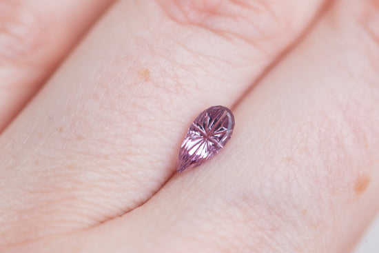 Load image into Gallery viewer, ON HOLD .76ct pear pink StarBrite sapphire- Cut by John Dyer
