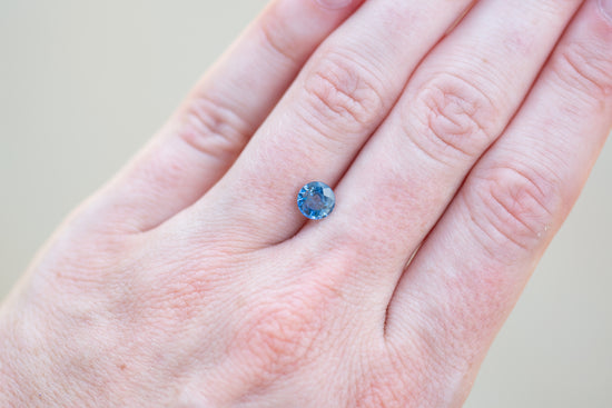 1.39ct Round Blue Teal Sapphire