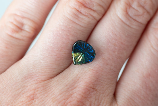 2.84ct Pear Blue and Yellow Parti Sapphire, Starbrite cut by John Dyer