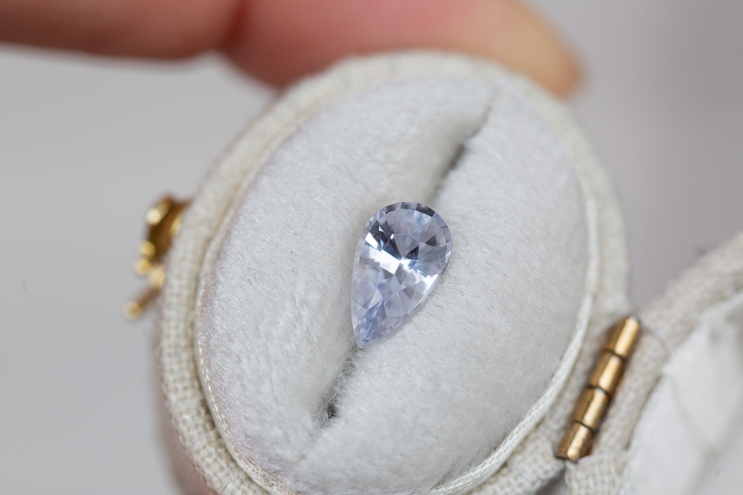1.31ct pear light blue sapphire