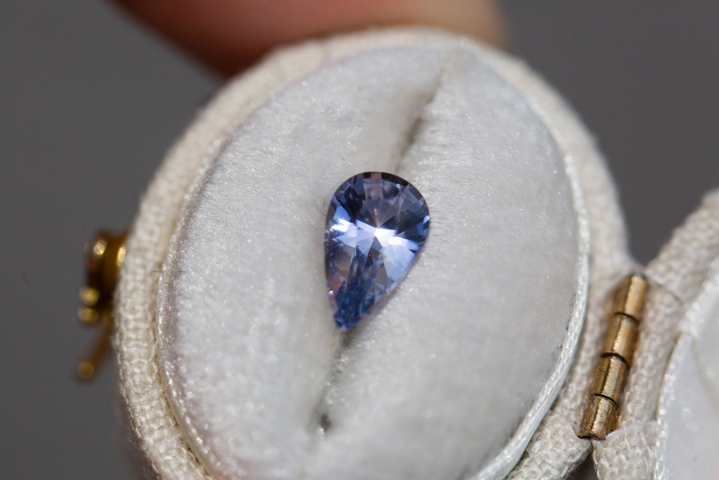 1.32ct pear blue purple sapphire