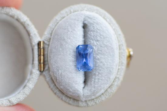 2.04ct Radiant Cut Blue Purple Sapphire