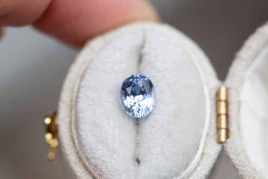 Load image into Gallery viewer, ON HOLD 1.71ct oval periwinkle blue sapphire
