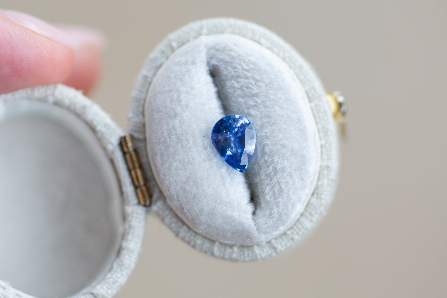 1.36ct Pear Blue Sapphire