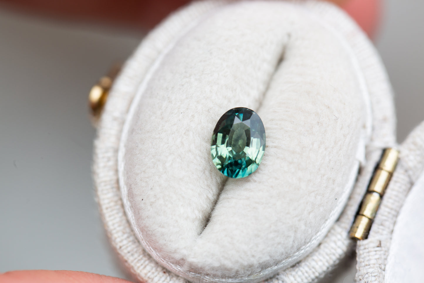 1.08ct oval teal blue sapphire