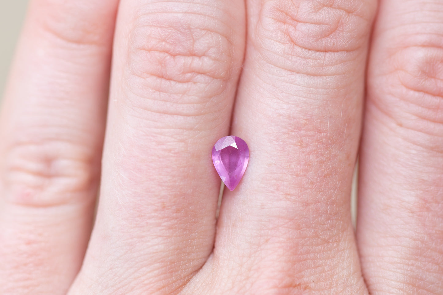 0.75ct Pear Vibrant Pink Sapphire