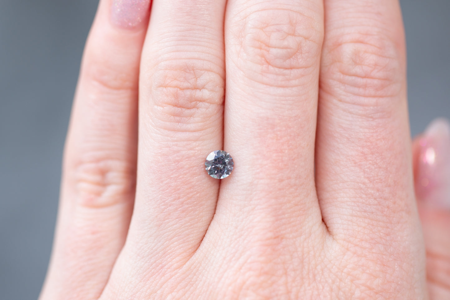 0.79ct Round Lavender Gray Sapphire - Earth's Treasury