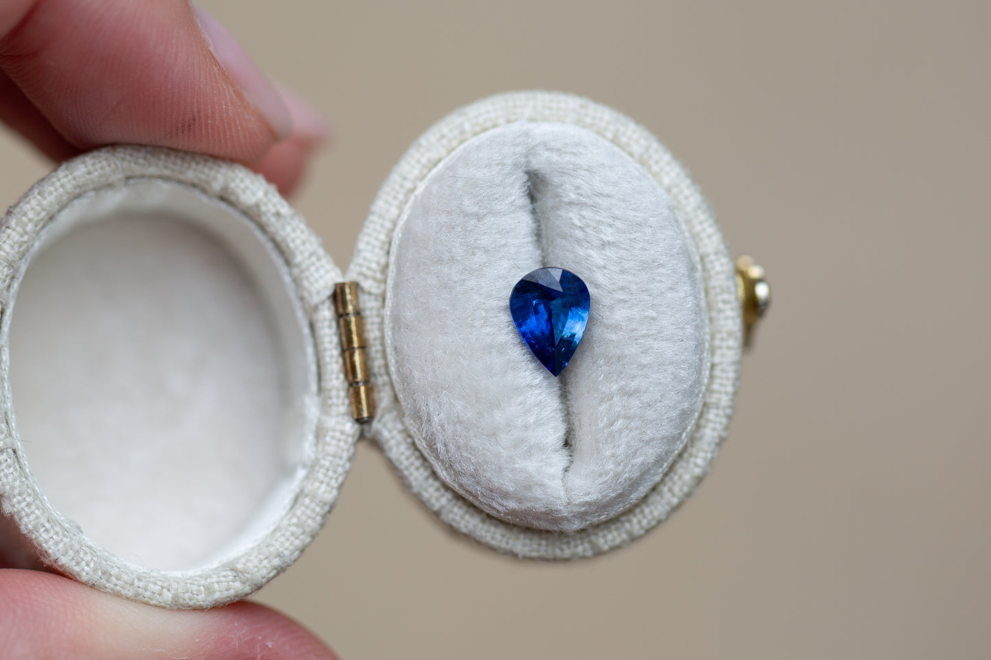 1.22ct Pear Blue Sapphire