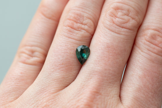 1.18ct Pear Greenish Teal Sapphire