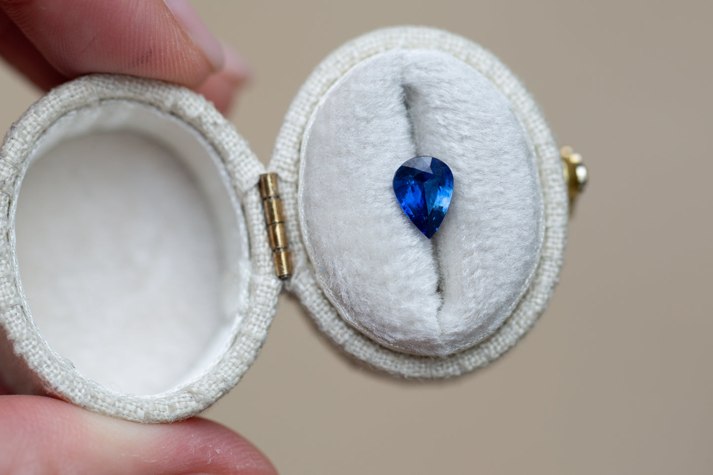 1.22ct Pear Blue Sapphire