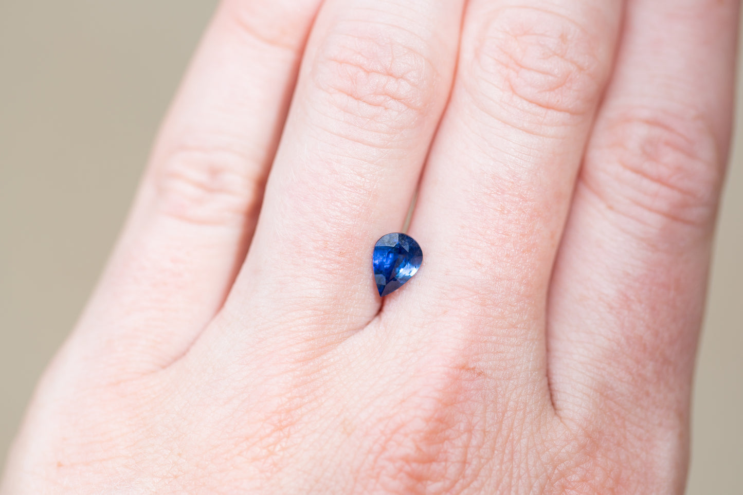 1.22ct Pear Blue Sapphire