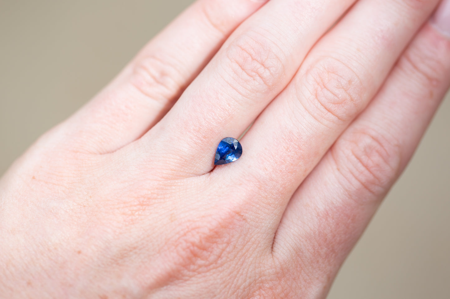 1.22ct Pear Blue Sapphire