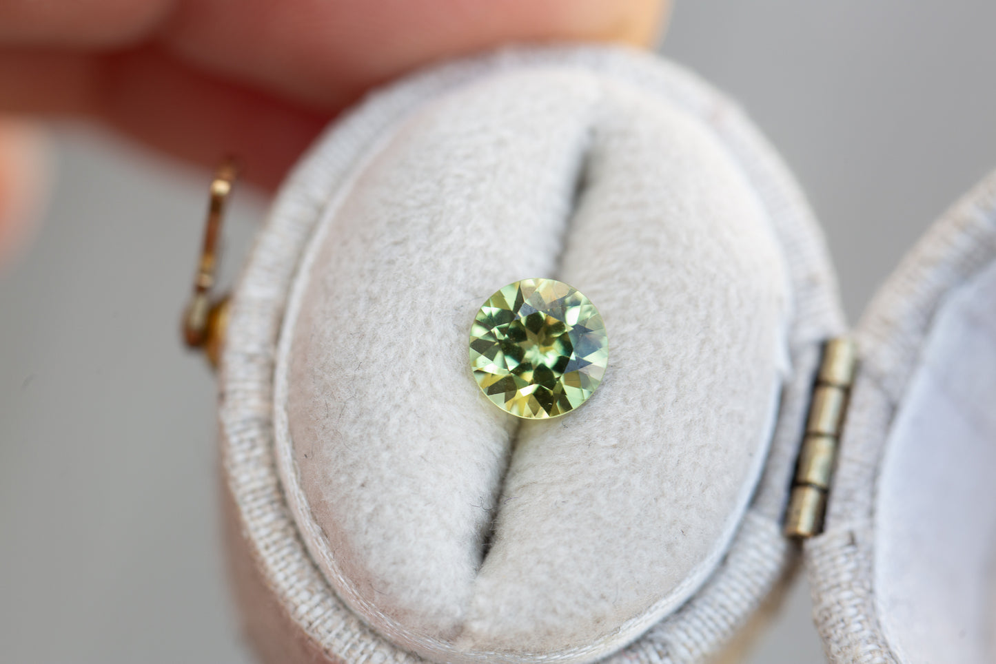 1.1ct round green sapphire