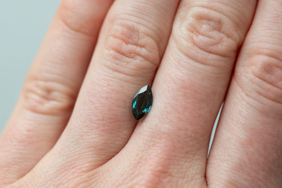 0.95ct Marquise Darker Teal Sapphire