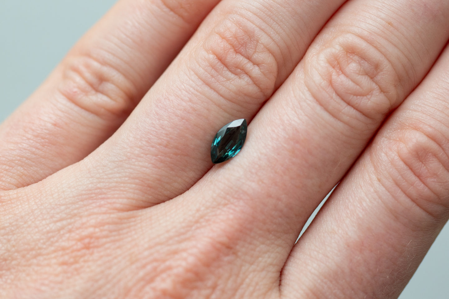 0.95ct Marquise Darker Teal Sapphire