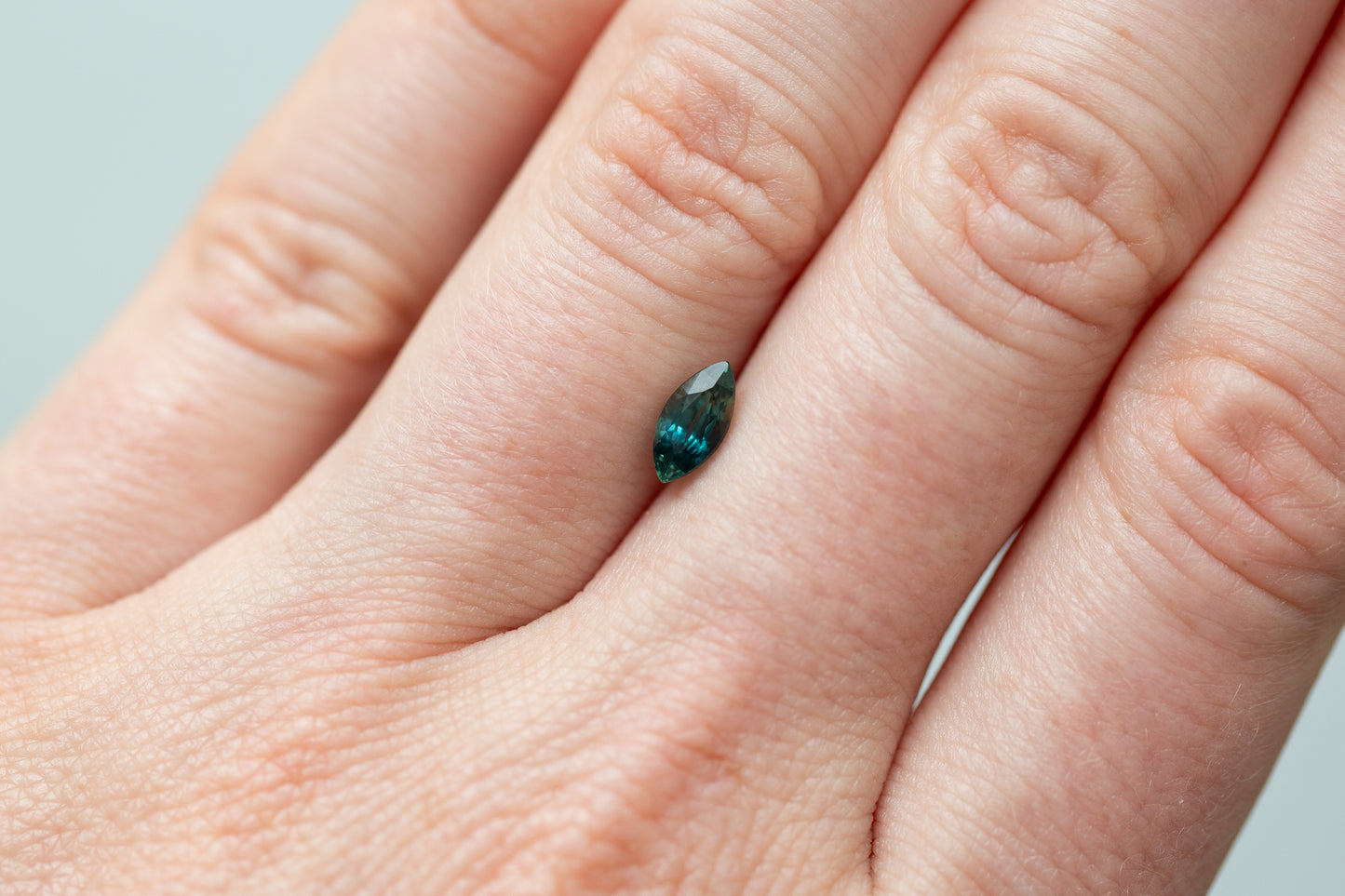 0.77ct Green and Teal Sapphire