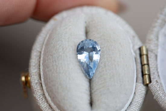 1.26ct pear icy blue sapphire