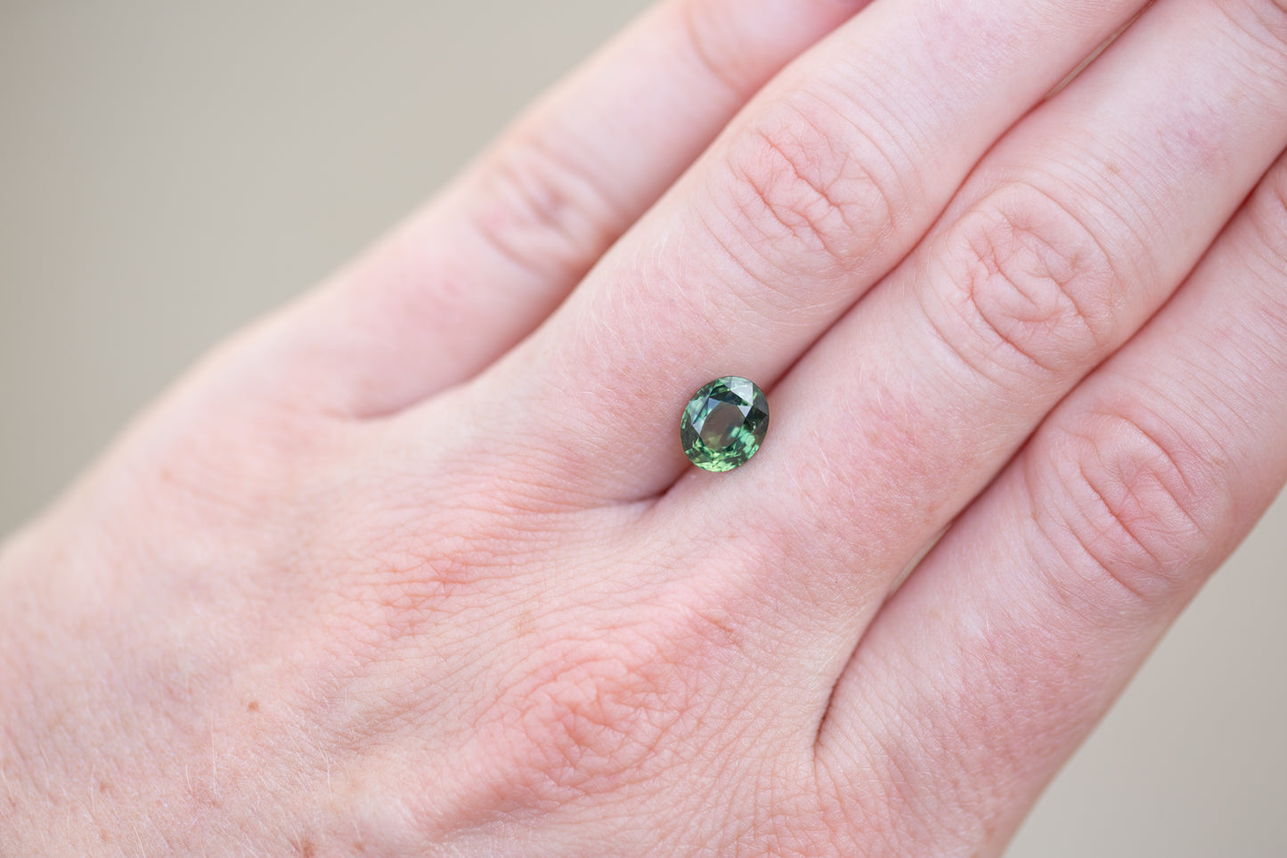 2.06ct Oval Green Sapphire