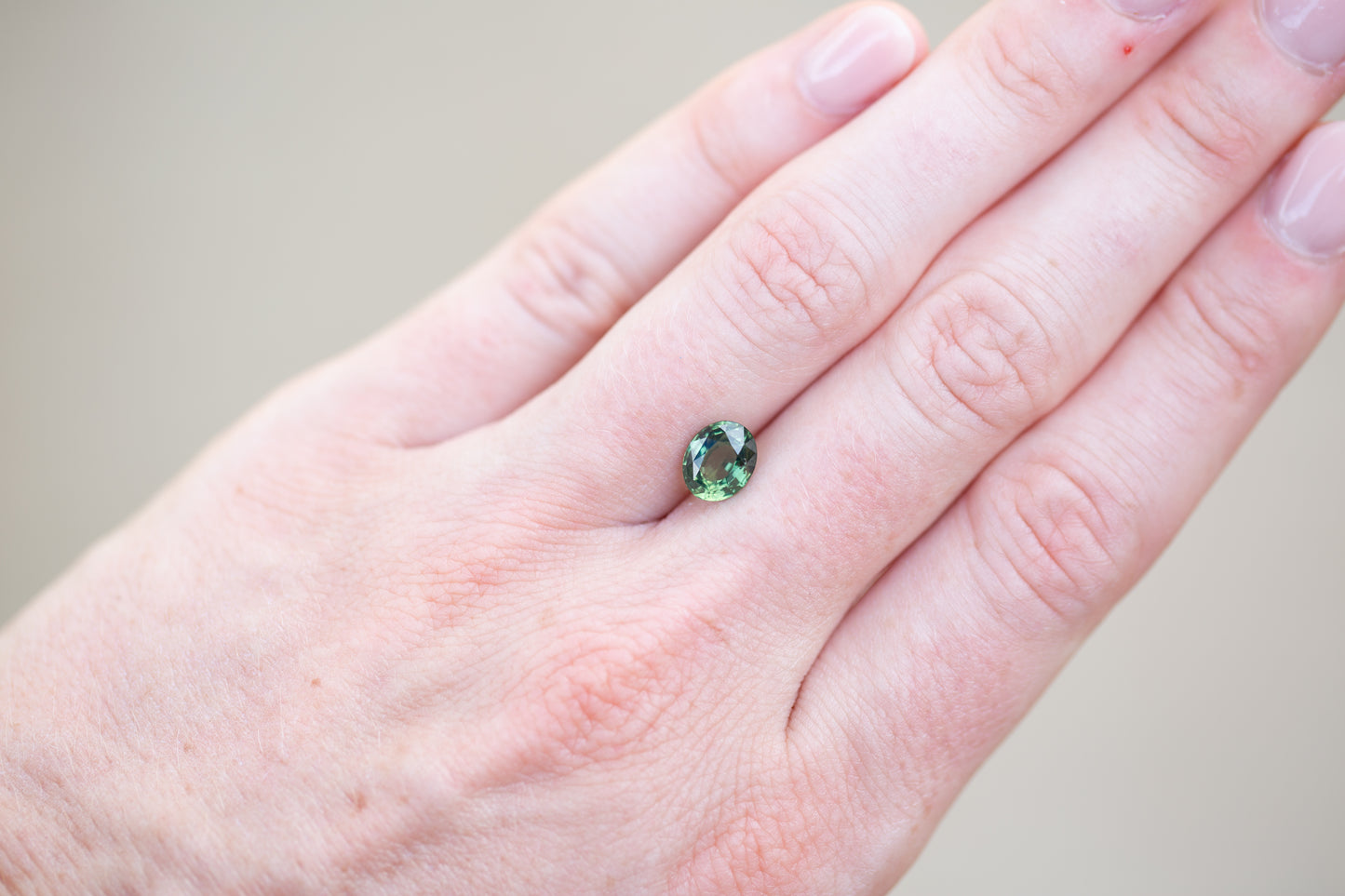 2.06ct Oval Green Sapphire