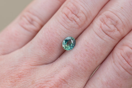 1.52ct Oval Green Teal Sapphire