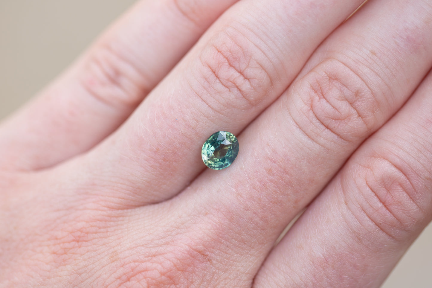 1.52ct Oval Green Teal Sapphire