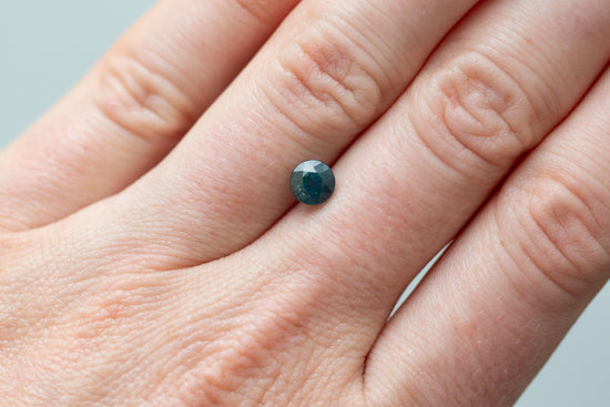 1.12ct Round Opalescent Blue and Sea Foam Green Sapphire