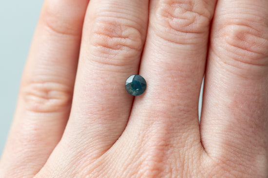 1.12ct Round Opalescent Blue and Sea Foam Green Sapphire