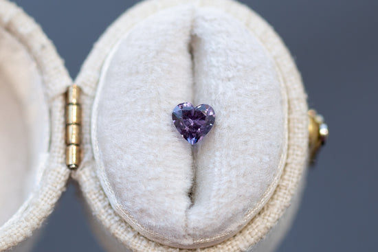 0.52ct Heart Shaped Purple Sapphire